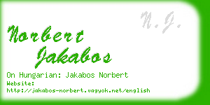 norbert jakabos business card